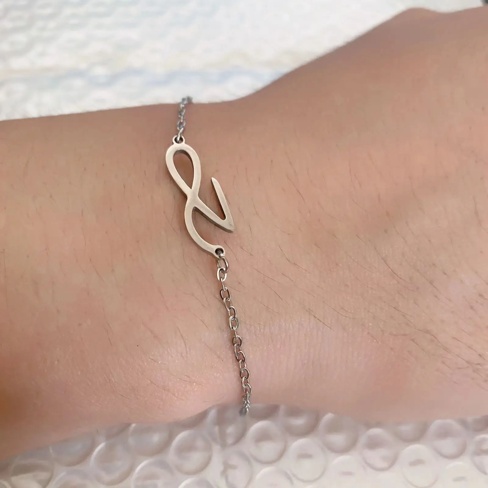 2024 Korean Wave New JUNGKOOK Design Letter Stainless Steel Bracelet Necklace Fashion Trend Fan Support Gift