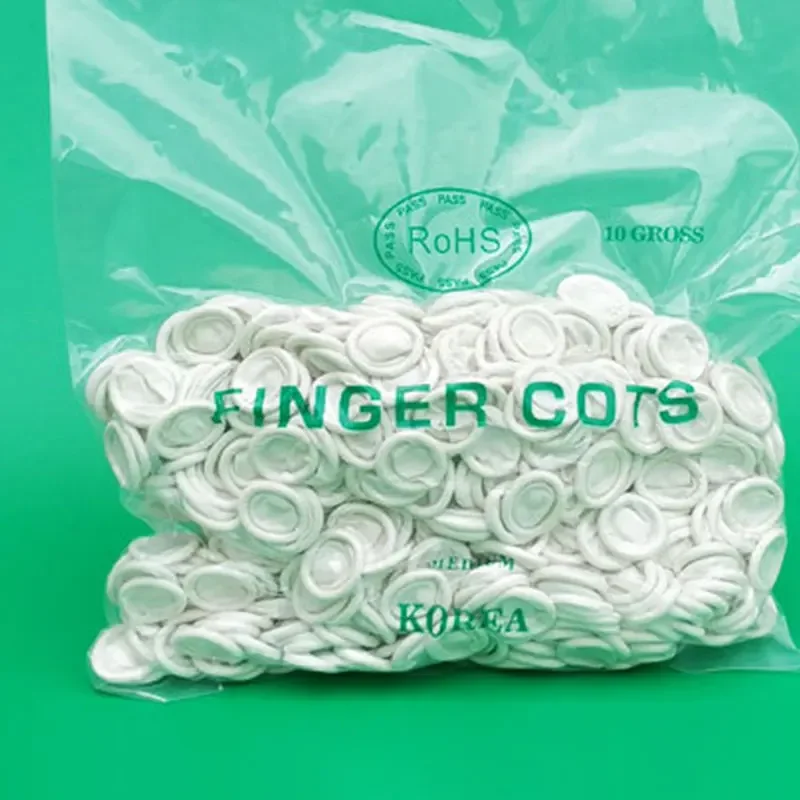 قفازات حماية لأطراف الأصابع من اللاتكس الإلكتروني الصناعي بدون مسحوق معقمة للاستعمال مرة واحدة، أداة إصلاح لصانع الساعات