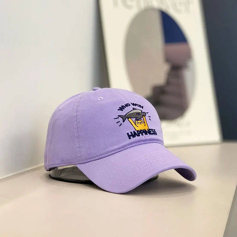 Baseball Cap Women Men Cat Fish Embroidery Snapback Hats For Women Dad Hat Female Couple Sunshade Outdoor Street Soft Top New