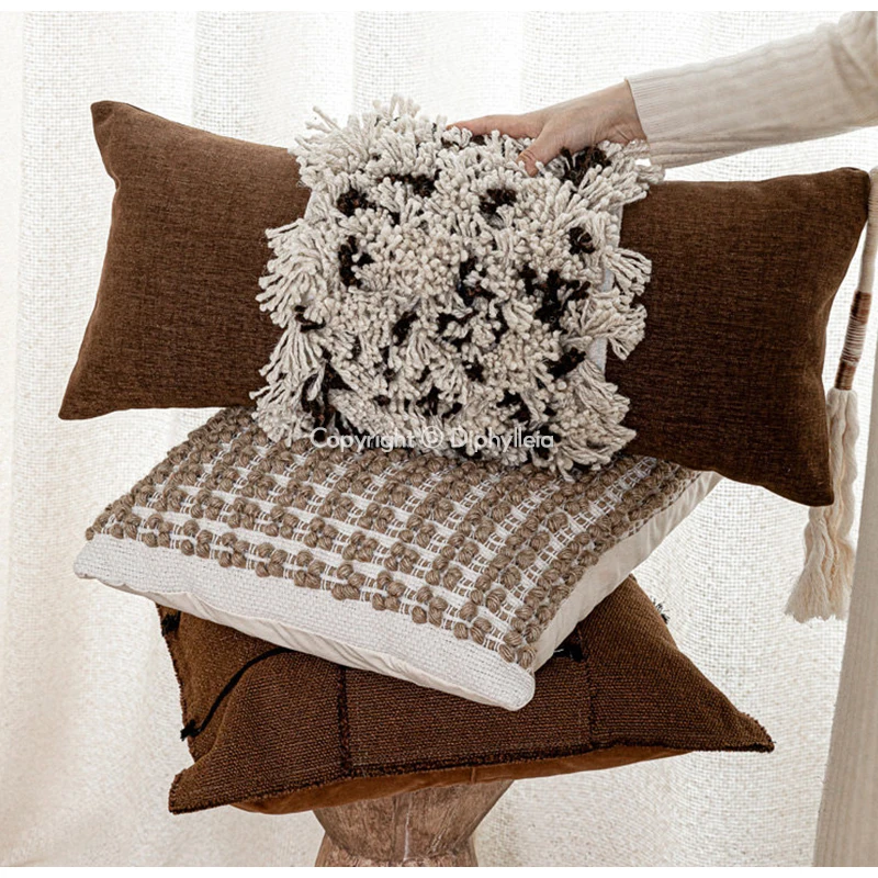 ปลอกหมอนอิงดีไซน์โดดเด่น แรงบั - Textured Throw Natural บทวิจารณ์และราคา