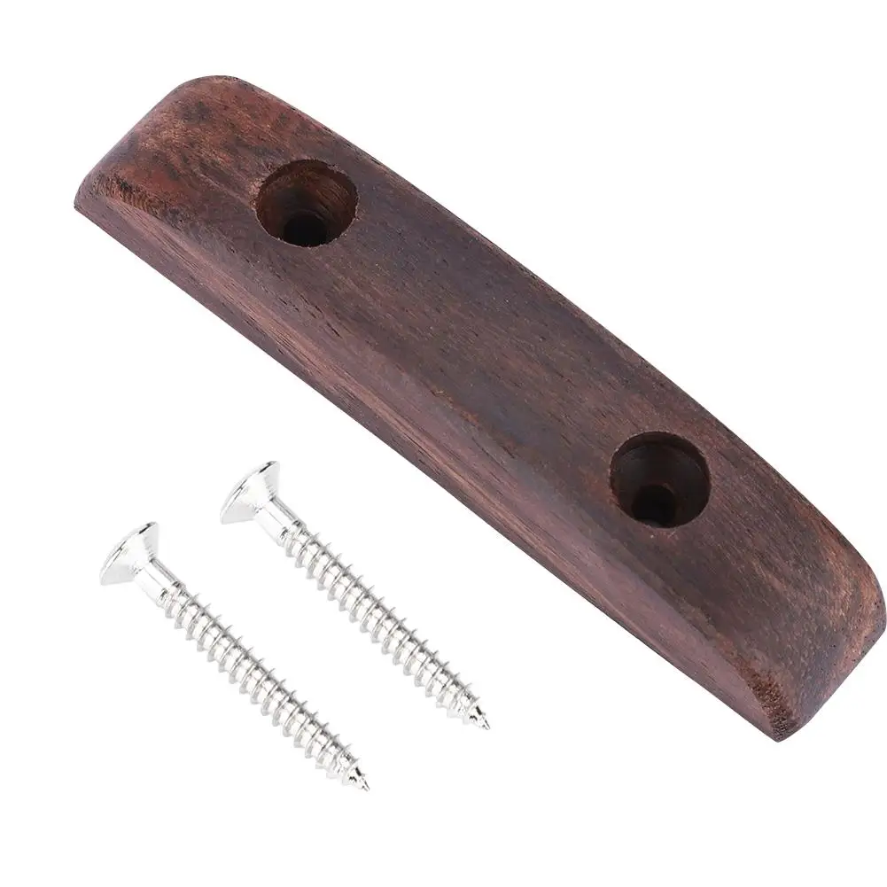 Rosewood Thumb Rest Set com parafuso de montagem, guitarra e baixo, 2pcs