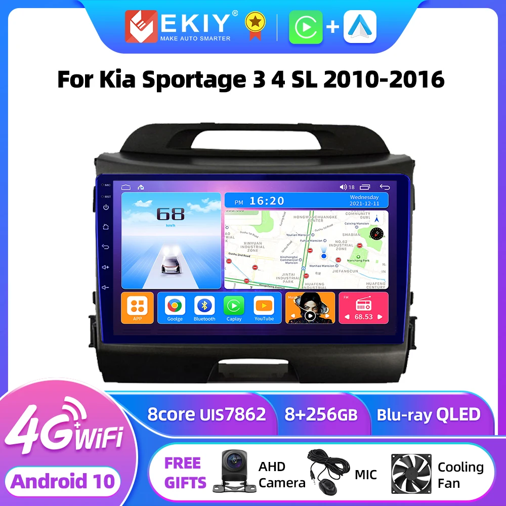 

EKIY T7 6G+128G DSP For Kia Sportage 3 4 SL 2010-2016 Android 10 Car Radio Multimedia Video Player Navigation GPS 2 Din DVD HU