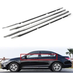 4Pcs Chrome Car Window Door Belt Weatherstrip Seal Trims Acccessories Replacement For Honda Accord 2008 2009 2010 2011 2012