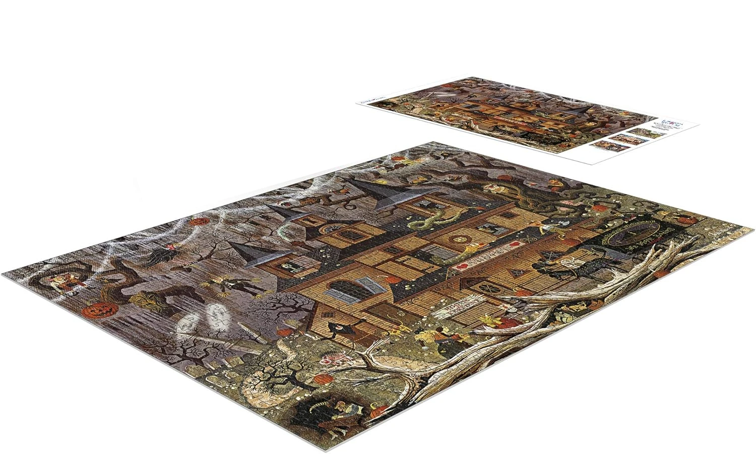 300/500/1000 Pcs Trick or Treat Hotel Jigsaw Puzzle Jigsaw Puzzle Stress Relieving for Adult Relaxation and Home Gameroom Decor