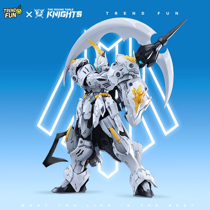 [SNAA]1/144 Scale Iron Sickle Mecha Model Kit – Highly Articulated Poseable Knight Robot with Scythe, Shield & Display Stand, 14