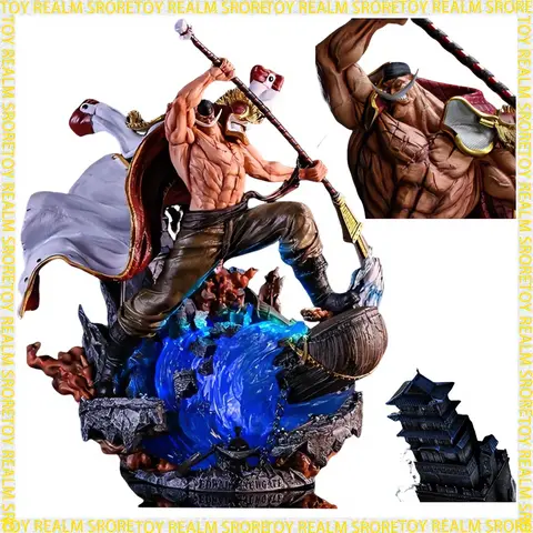 In Stock One Piece 41cm Whitebeard Edward Newgate PVC Figure Decisive Battle Scene Statue Four Emperor GK Large Model Gift