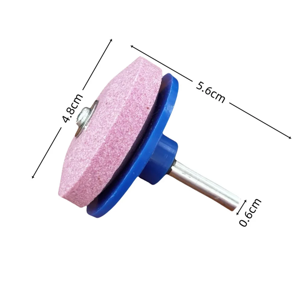 Pink Lawnmower Sharpener Double Layer Corundum Quick Installation 10 Seconds Garden Maintenance For Lawnmower Blades