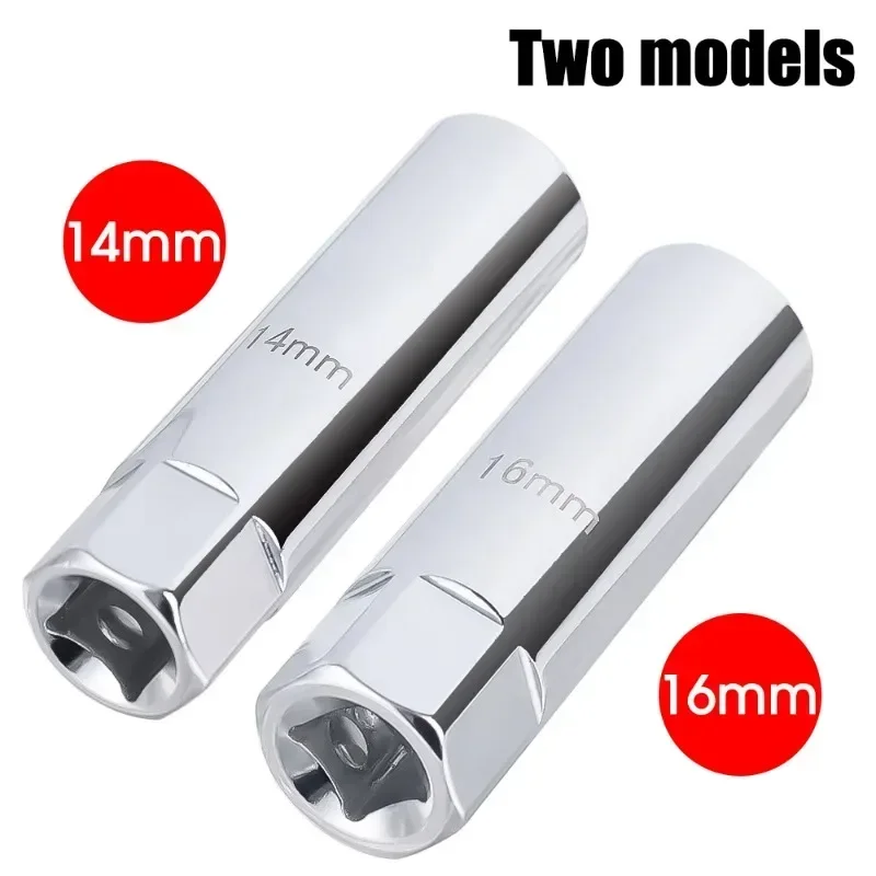 Car Spark Plug Socket Universal Magnetic Spark Plug Wrench Spark Plug Removal Auto Repair Tool Practical Accessories 14mm 16mm