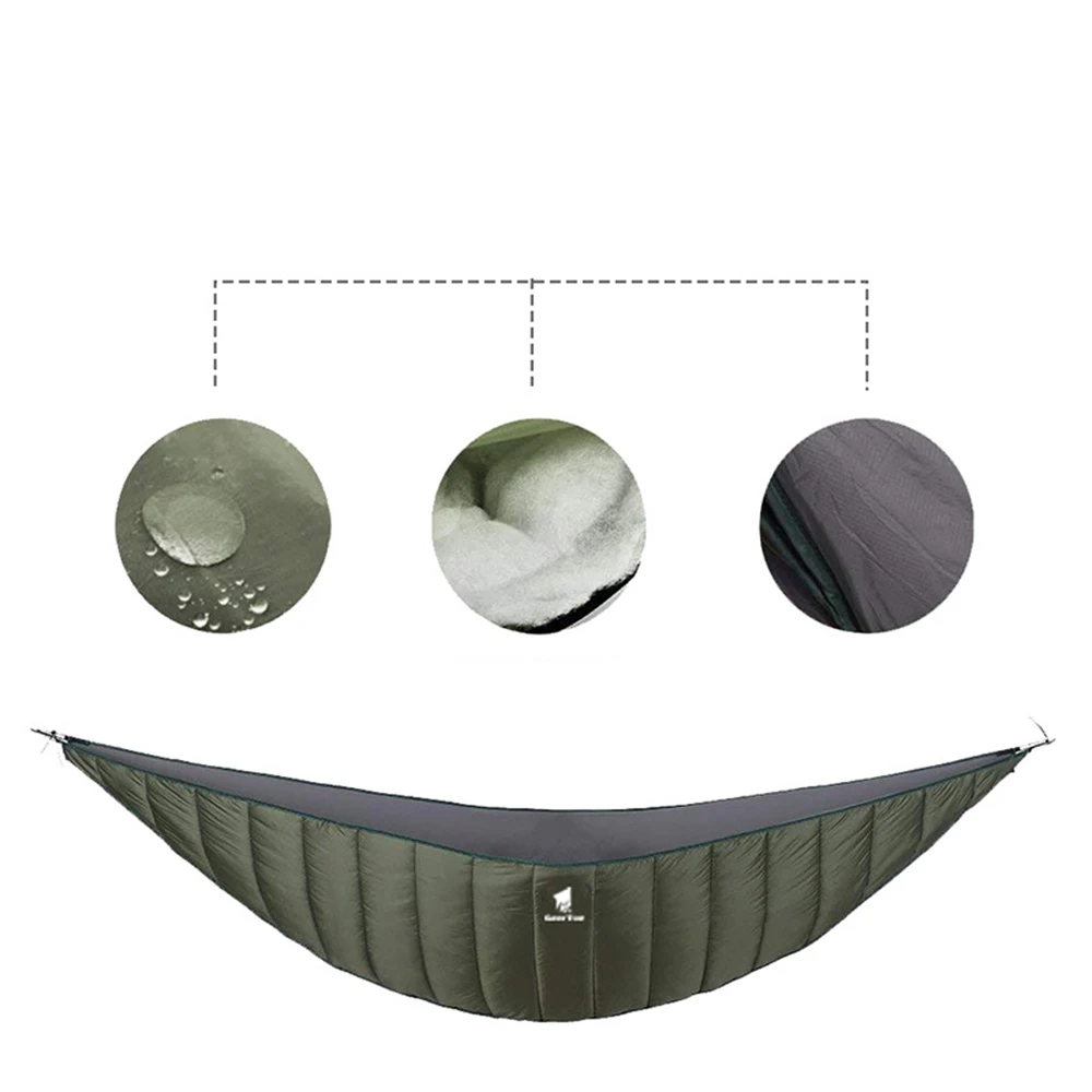 Wszystko-w-jednym Hamak Śpiwór Zimowy Kemping XL Przenośne Łóżko na Zimną Pogodę z Ciepłym Kocem Lekki Plecak Turystyczny 0,84 kg