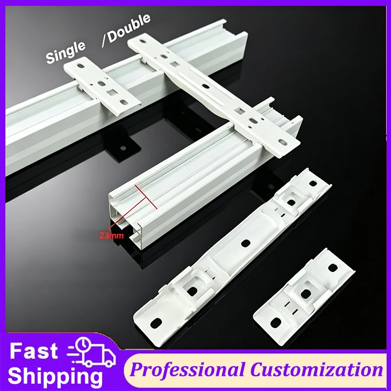 Hidden Spring Ceiling Bracket For Smart Electric Automatic Curtain Track Top Mounting Stainless Steel Accessories Rail Brackets