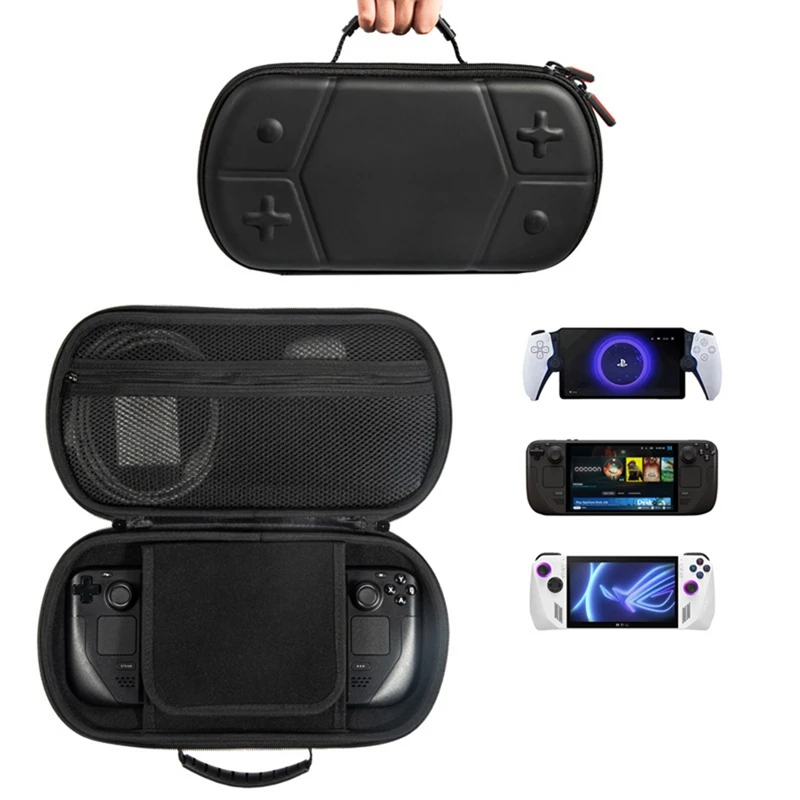 

1 Piece Travel Carrying Case Storage And Stand Design PU For Steam Deck/OLED/ASUS ROG Ally/Playstation Portal/Switch/Logitech G