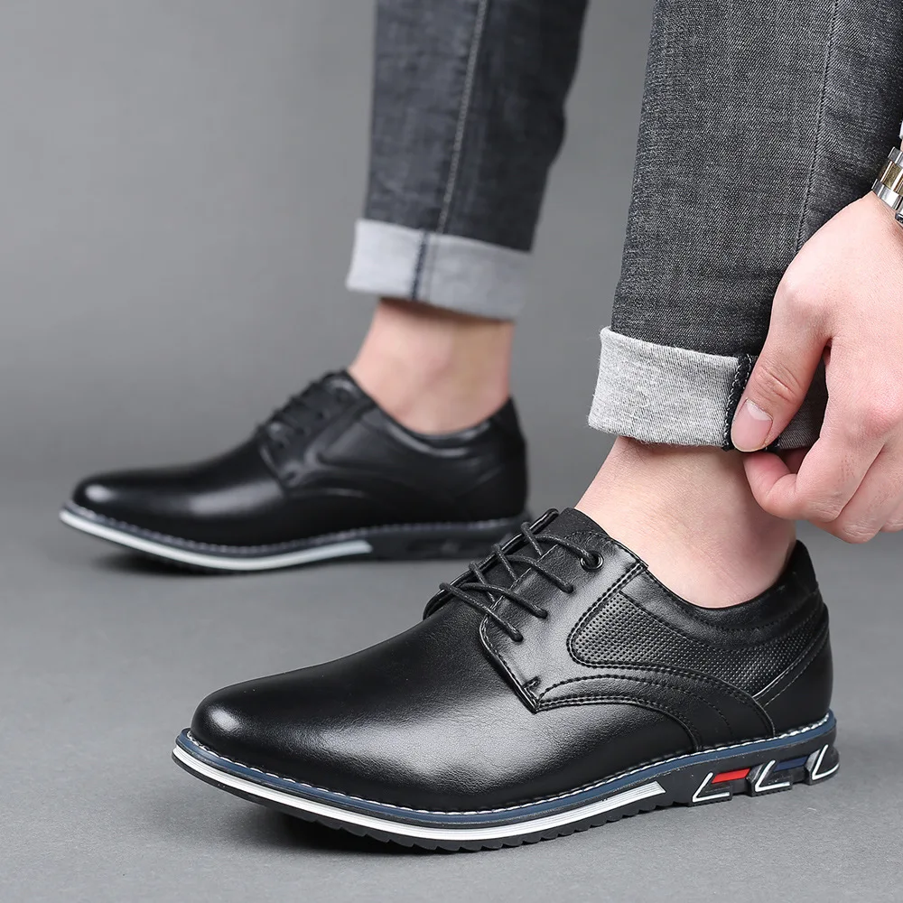 

Men Business Shoes Big Size Casual Brand Trend Fashion Men Casual Shoes Black Brown Breathable Casual Shoes Men