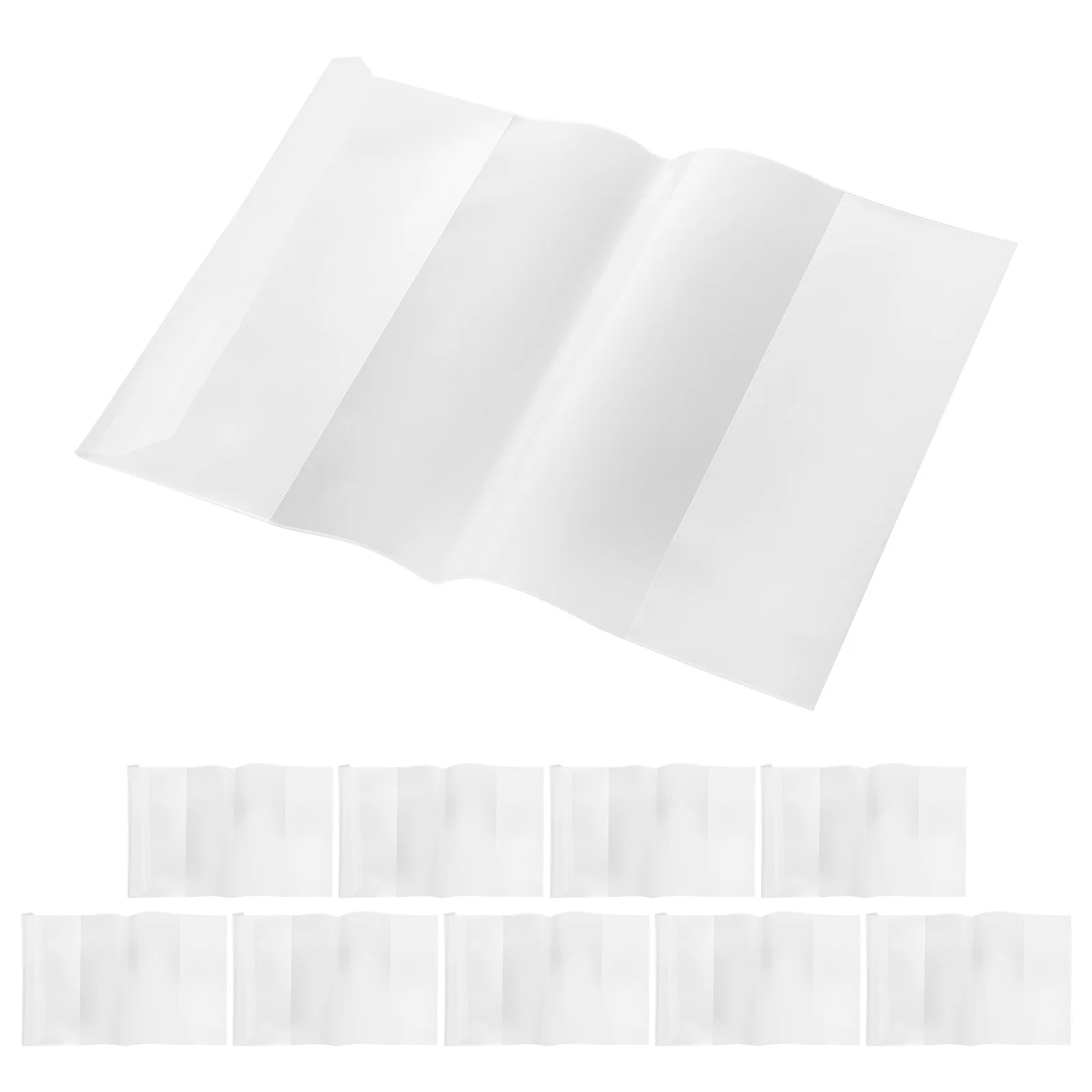 

10Pcs Clear Waterproof Book Covers Transparent A5 Size Plastic Sleeves Protective Covers for Textbooks Notebooks