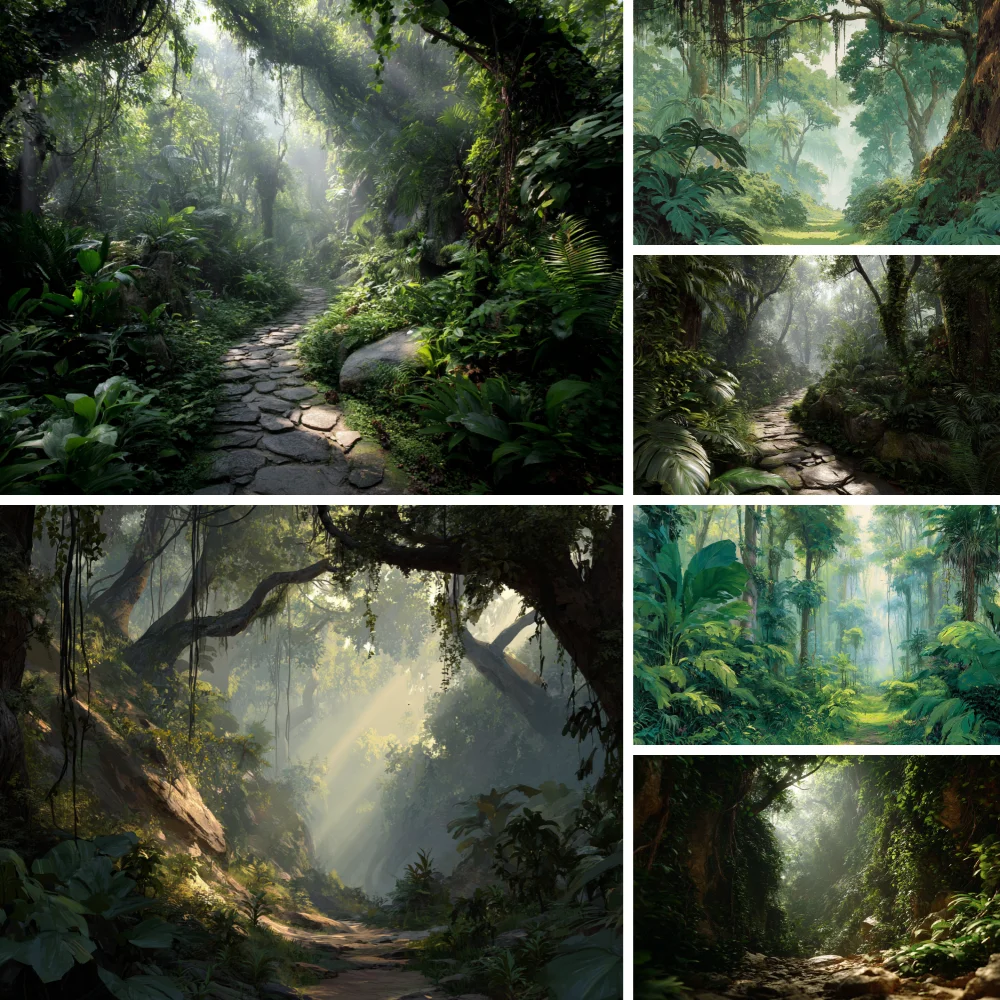 

Photography Background Summer Green Path Forest Adult Birthday Maternity Art Portrait Decor Backdrop Photo Studio