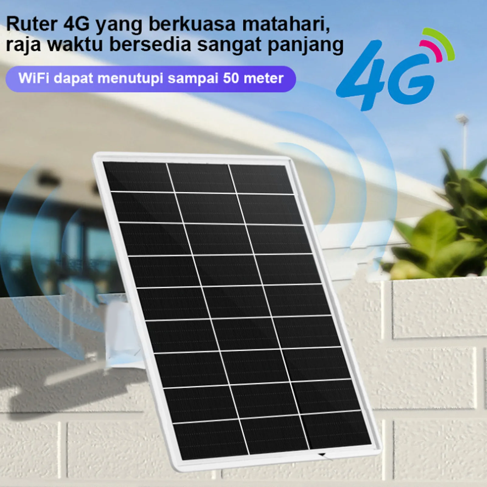 

Solar Wifi 4G LTE Modem Router Solar Powered WiFi Extender LAN Port Repeater 300Mbps with SIM Card Slot for Outdoor Area