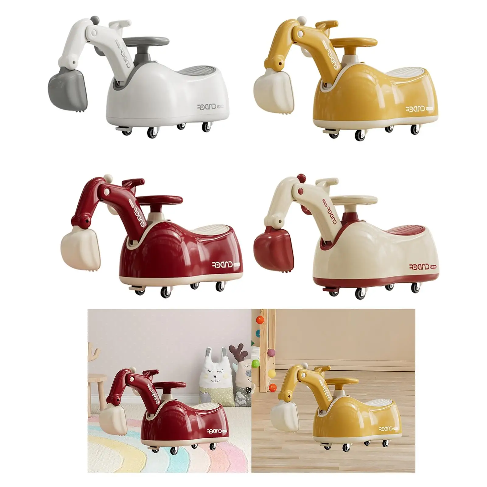 Kinder Twist Car Push Along Car Cartoon Praxis Balancieren Junge Mädchen Aktivitäten