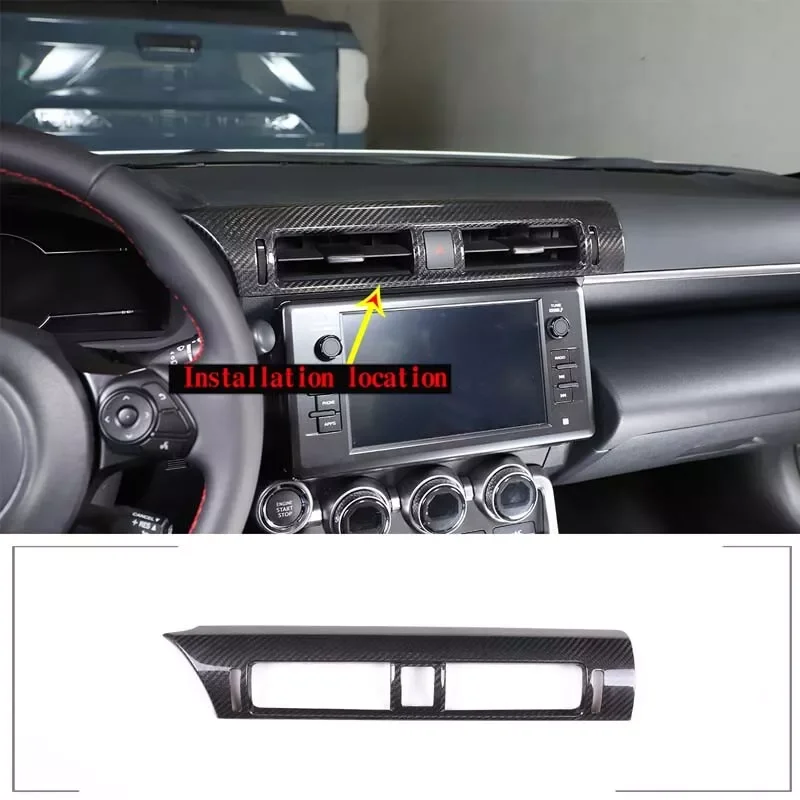 

Carbon Fiber Center Dashboard Air Outlet Frame Cover For Toyota 86/Subaru BRZ 22