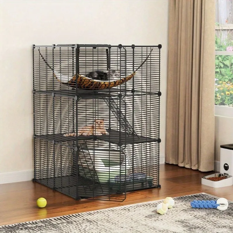 

Kennels Pet Crate Cat Cage Indoor DIY Enclosures Metal Playpen