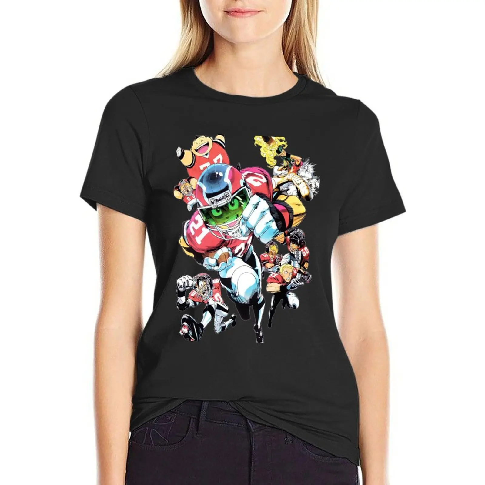 

Eyeshield 21 - Sena in Yusuke Murata's style T-Shirt heavyweights Short sleeve tee shirts graphic tees tops Women
