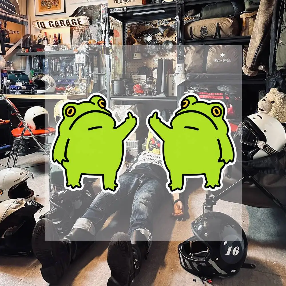Middle Finger Frog Aesthetic Graffiti Stickers Waterproof PVC Decals for Car Motorcycle Skateboard Helmet Notebook