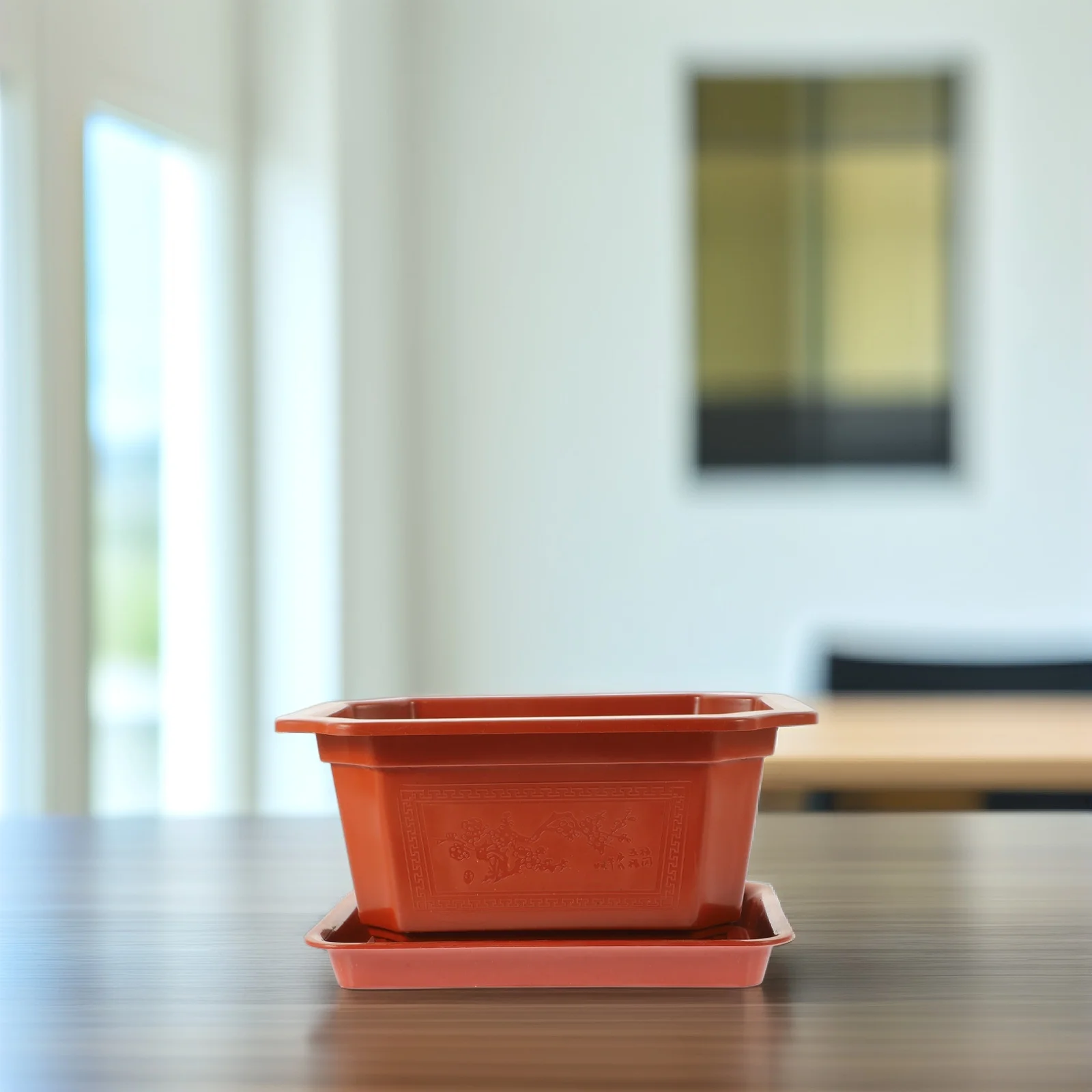 6 conjuntos de vasos de plástico suculentas plantadores para decoração de casa peitoril da janela varanda jardim recipiente vasos de suculentas de plástico