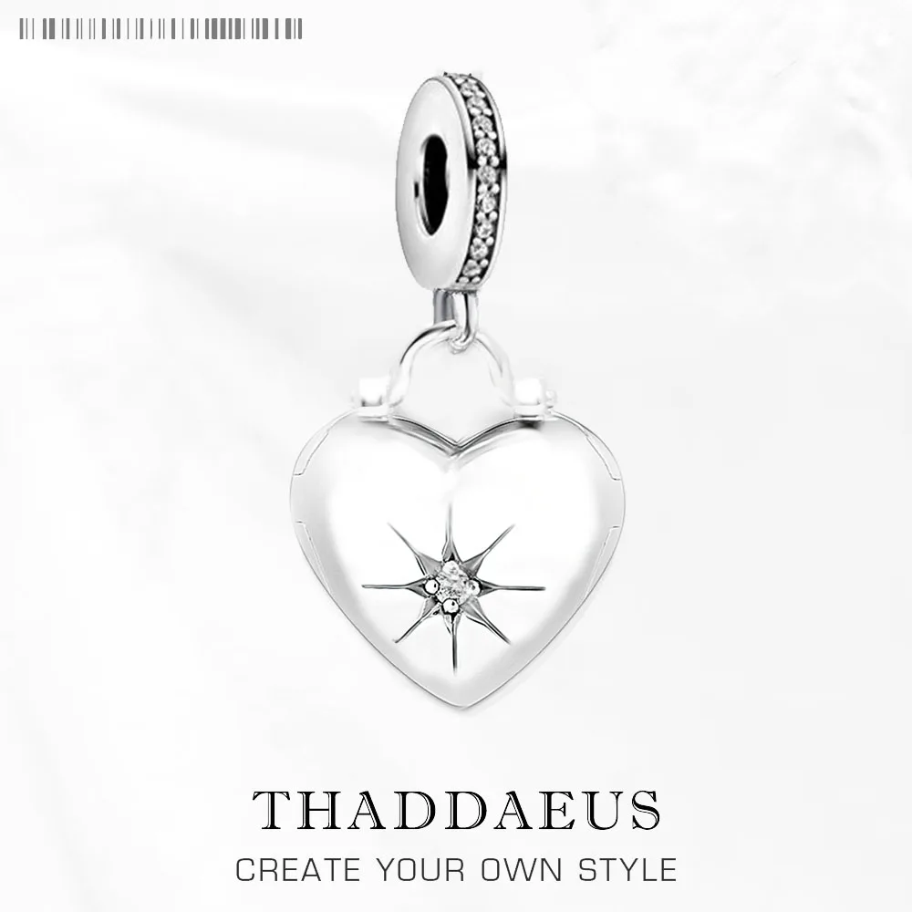 

Кулон с подвеской в виде сердца, Европейский аксессуар, винтажная бижутерия для женщин, подарок из стерлингового серебра 925 пробы