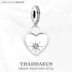 Charm Pendant Heart Locket,Europe Accessories Vintage Jewelry For Women Gift 925 Sterling Silver