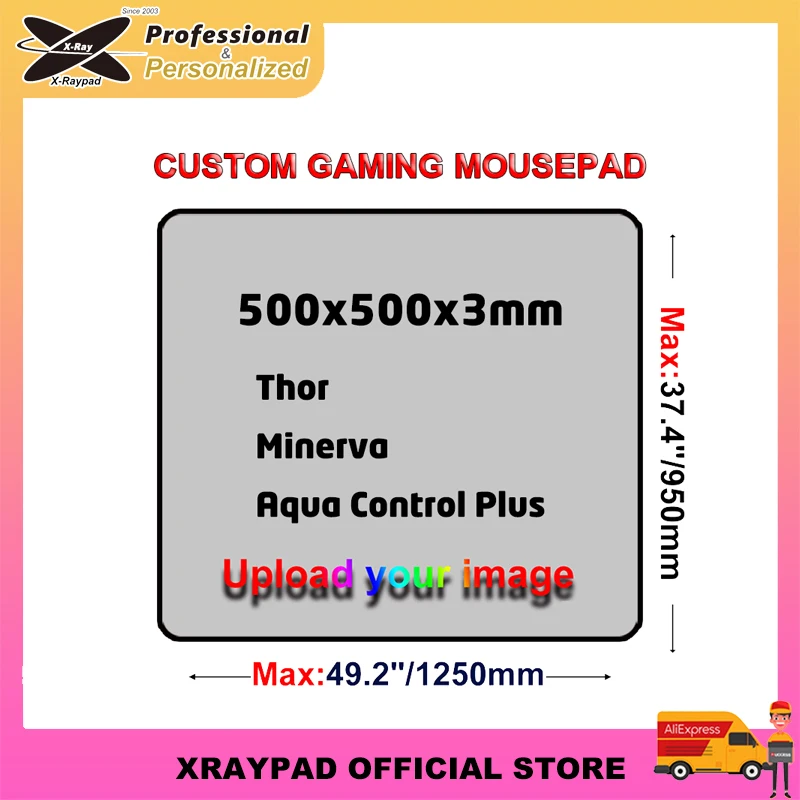 

500x500x3mm Custom X-raypad Thor/ Minerva/ AC+ Mouse Pad Free Stitch Desk Mat