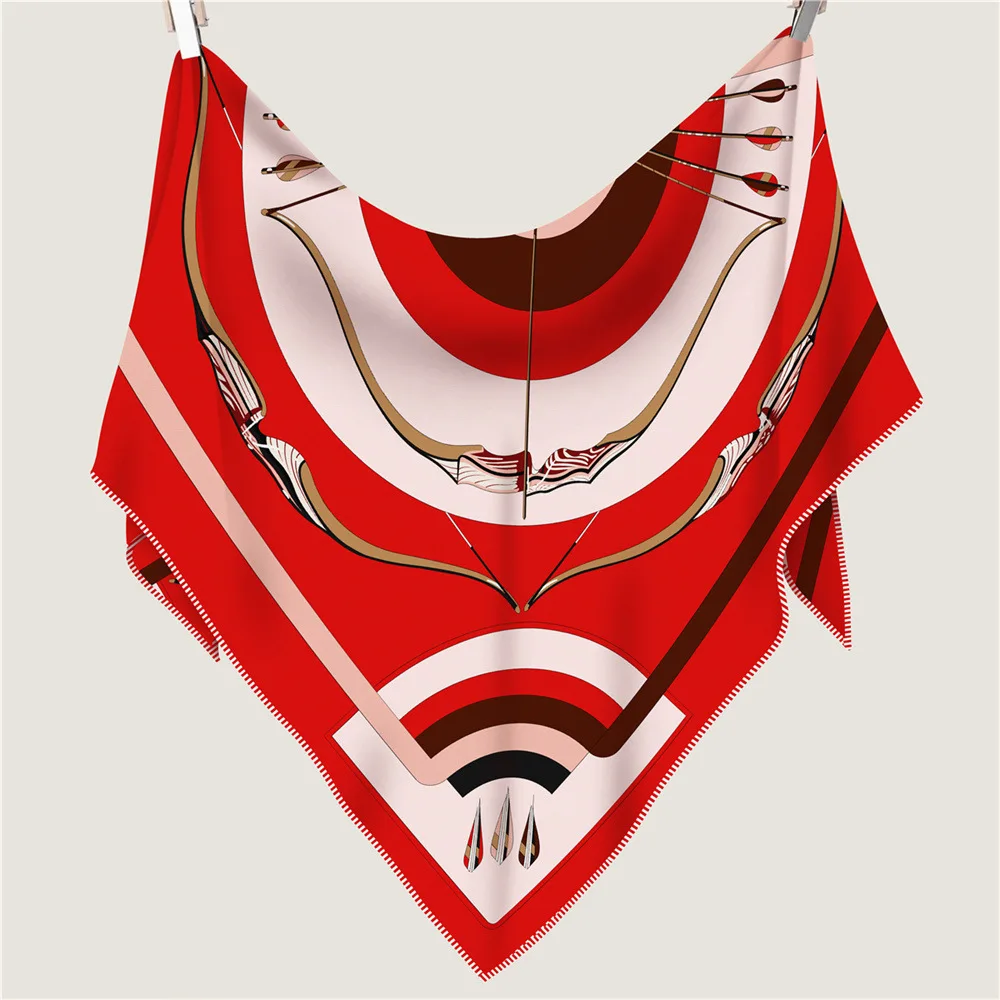Triangle Cashmere Silk Scarf Luxury Women Shawls Keep Warm Winter Large Pashmina Foulard Head Bag Wrap Stole Christmas Gift
