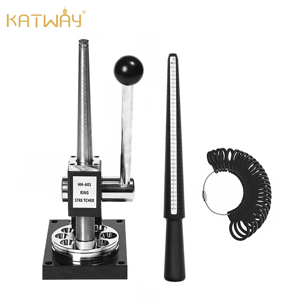 KATWAY Ring Sizer Stretcher Enlarger Mandrel Tool Round Oval Bangle Expander For Jewelers Jewelry Making Machine Tools HH-A01