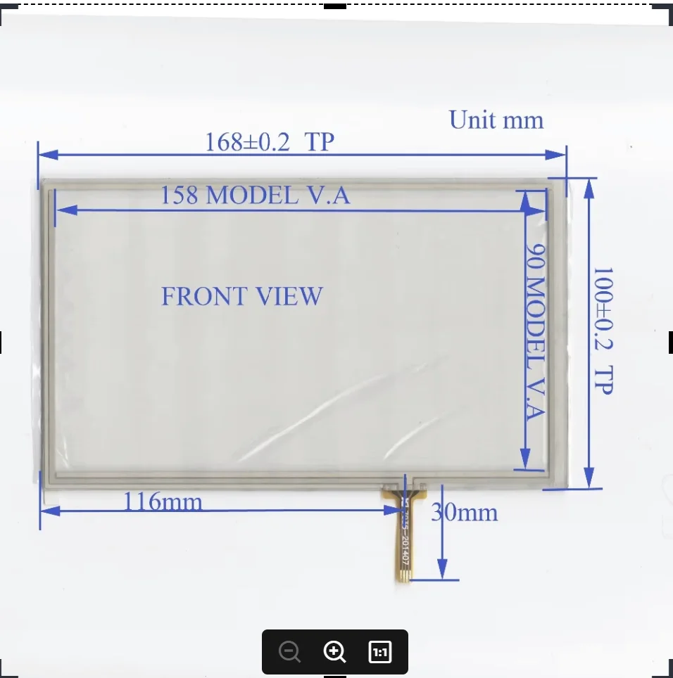 ZhiYuSun 7inch 4 line touch screen panel 168mm*100mm Welding type TouchSensor FreeShipping wdth 100mm length168mm