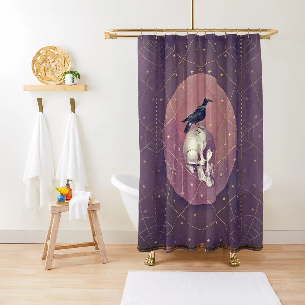

Crow and Skull Collage Shower Curtain Bathroom And Shower Anime Shower Elegant Bathroom For Bathrooms Curtain