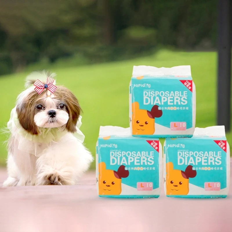 

Female Dog Diaper Super Absorption Pet Menstrual Physiological Pants Leakproof Nappies Pants Breathable Puppy Short Dog Supplies
