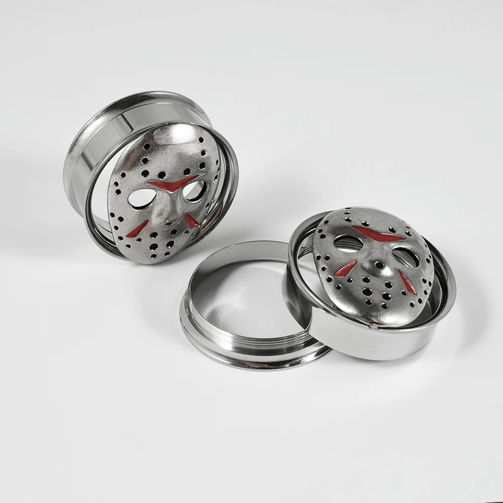 1PC Stainless Steel Mask Ear Plug Expander Piercing Screw Ear Gauges Earring Gauges Stretcher Body Piercing Jewelry 8-30mm