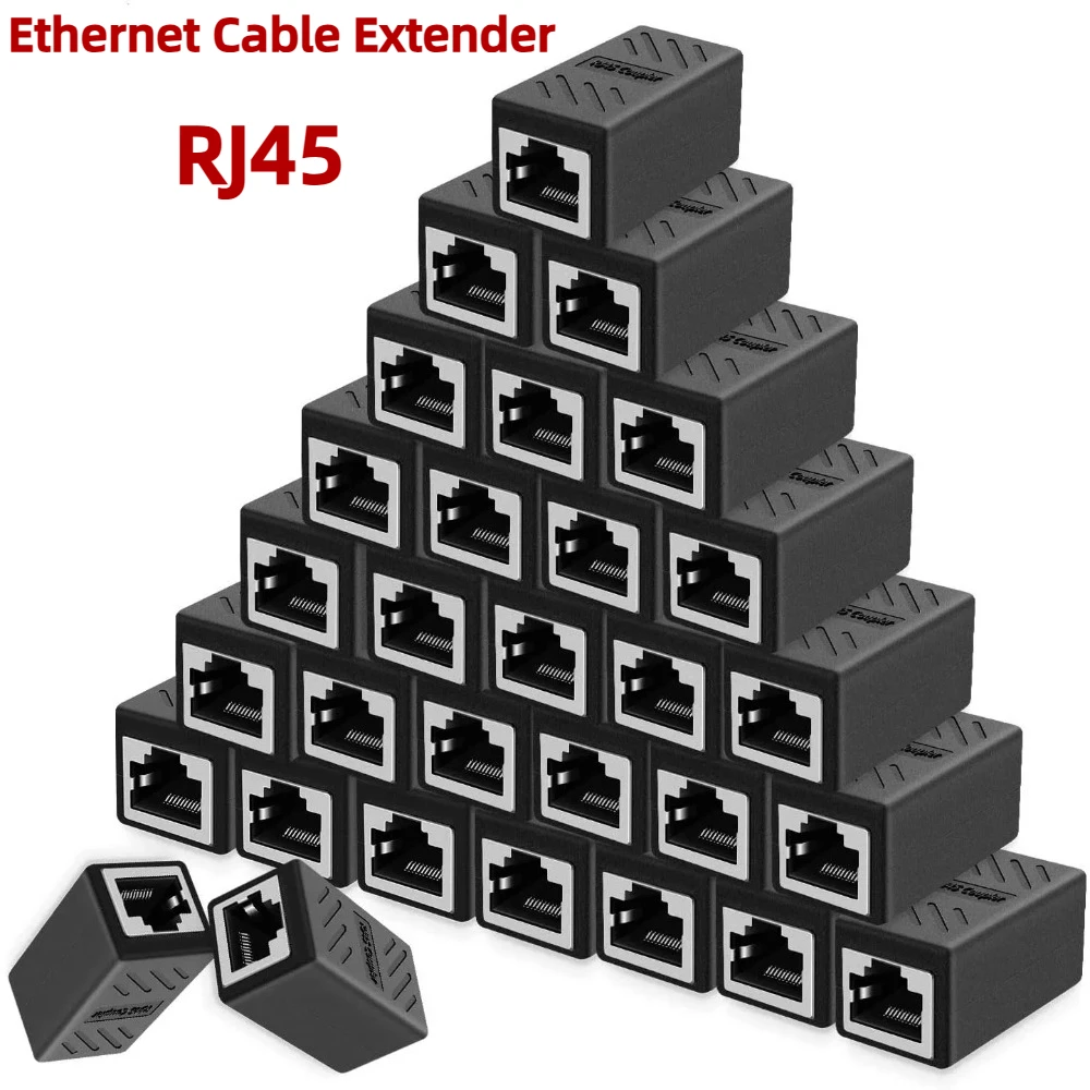 

Ethernet Cable Extender Network Cable To Connector Extender Adapter RJ45 Cat 5 Cat 6 A Coupler Gigabit Network Female To Female