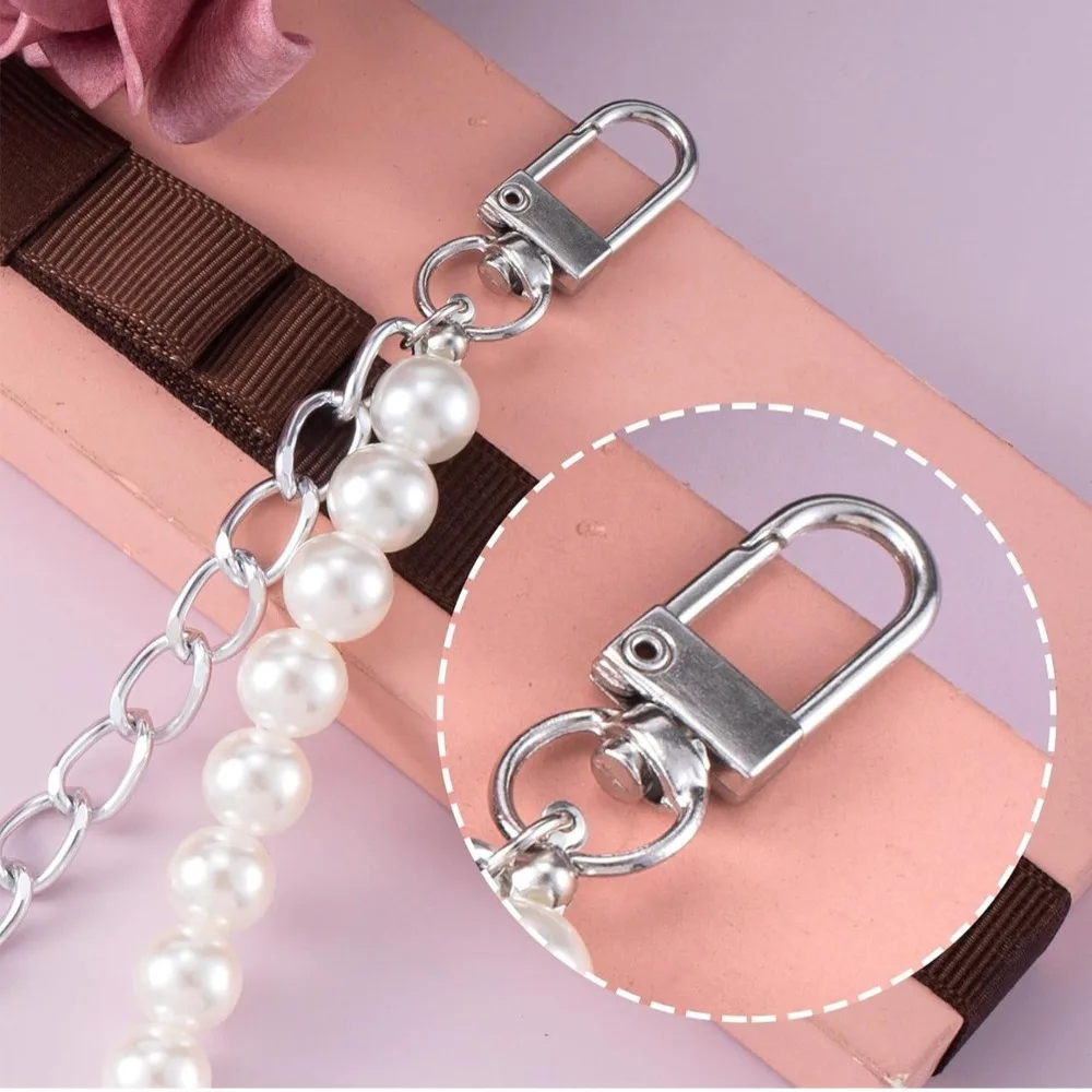 New 32cm Bag Extender Chain DIY Handbag Hanging Buckle Pearl Chain Strap Bag Accessory
