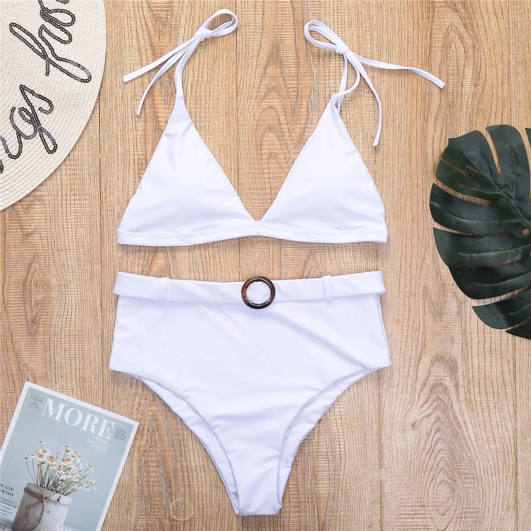 4 Farben Damen-Badeanzug High-Waist-Bikini 2026 Damen-Bademode Zweiteiliges Bikini-Set mit Gürtel Badeanzug Schwimmanzug V2359 – Detail 15