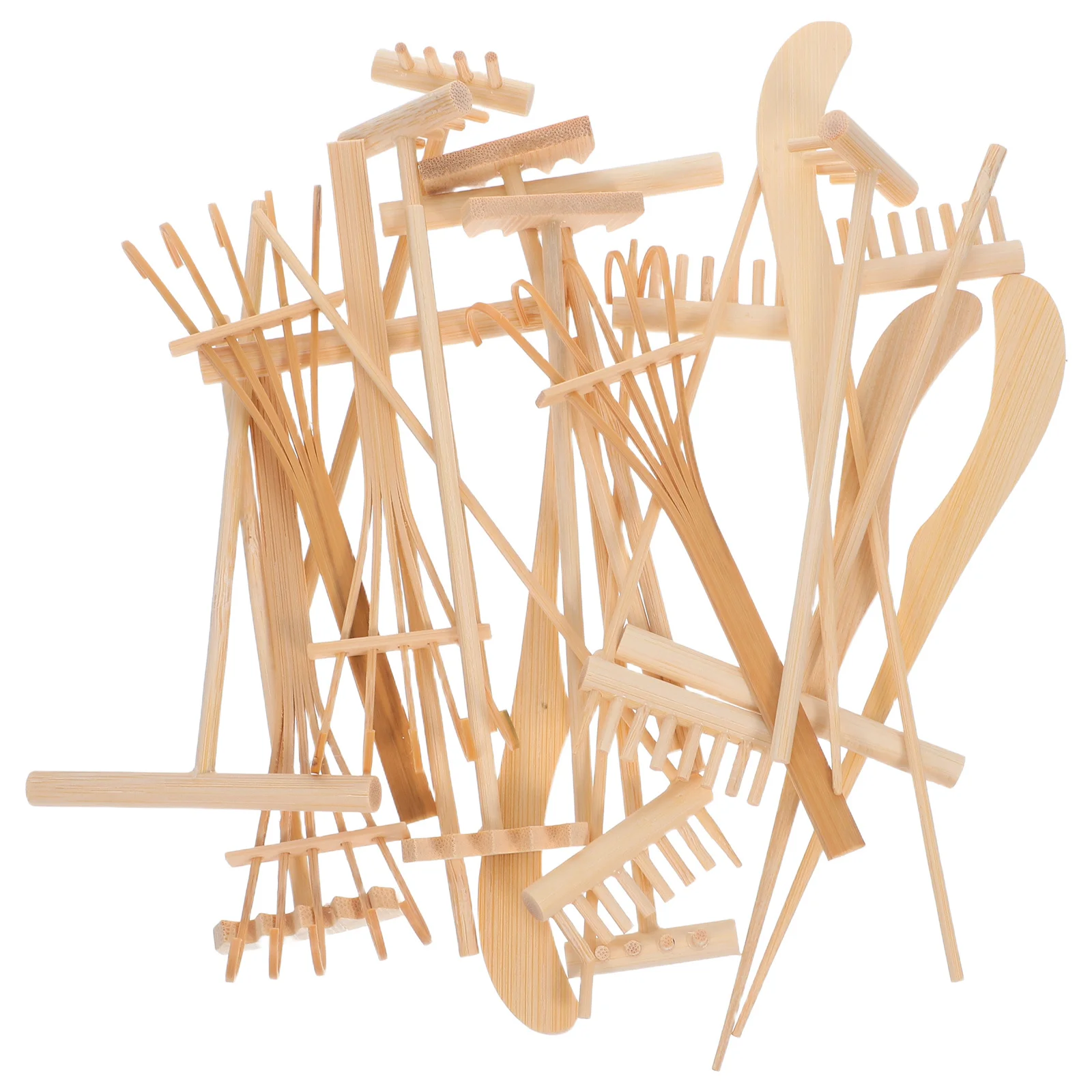 

1Set Mini Zen Garden Rake Tools Bamboo Sand Rake Set for Home Office Decor Stress Relief Mindfulness Tabletop Rock Garden Kit