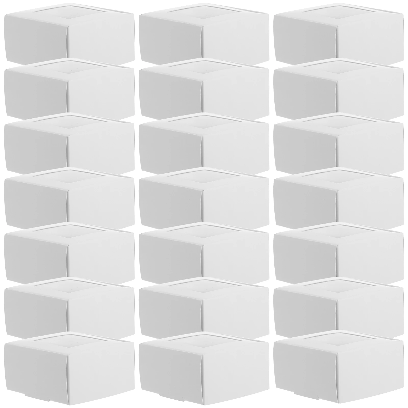 

50pcs 5x7 5x4cm Thick Paper Transparent Window Soap Boxes for Handmade Gifts Packaging Small Paper Box Storage