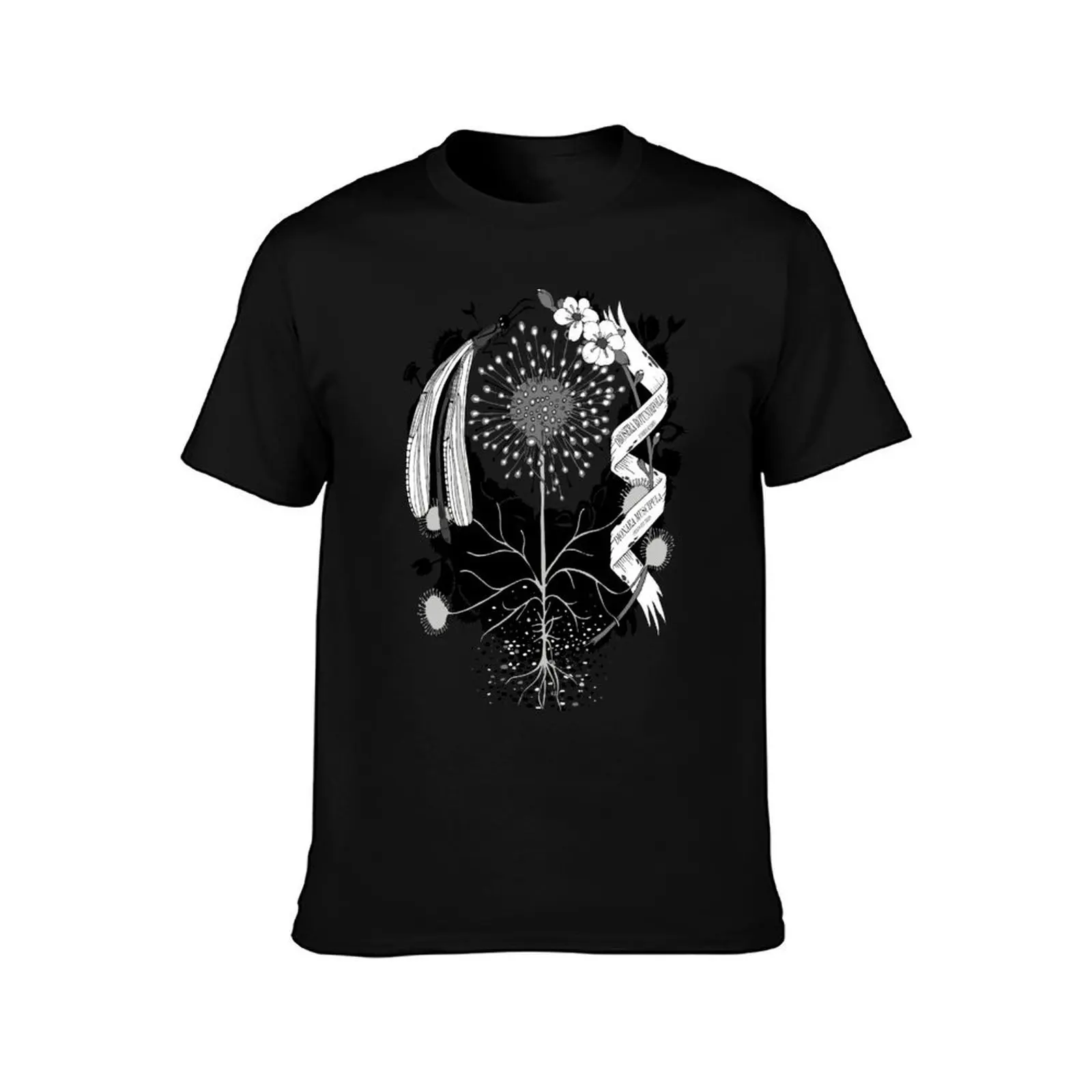 Common Sundew and Venus Fly Trap T-Shirt, Summer Casual Cotton Tee, Oversized Streetwear Tops, Vintage Graphic Print