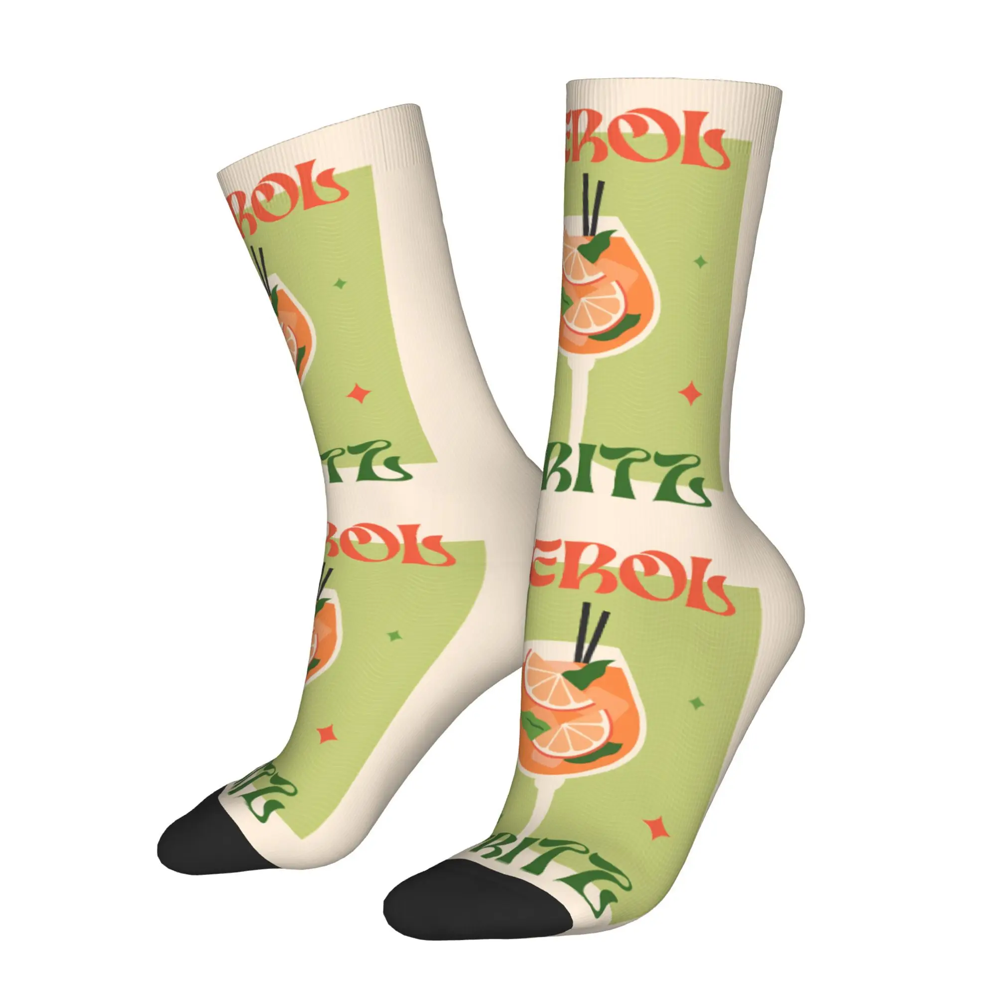 

Orange Sweet Wine Aperol Sock Printed Man Polyester Fashion