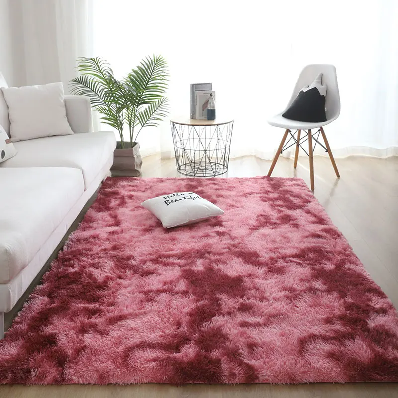 Light Grey Carpet for Girls Bedroom Fluffy Shag Rug Furry Carpet for Kids Room Shaggy Throw Rug Fuzzy Plush Rug Pink Area Rug