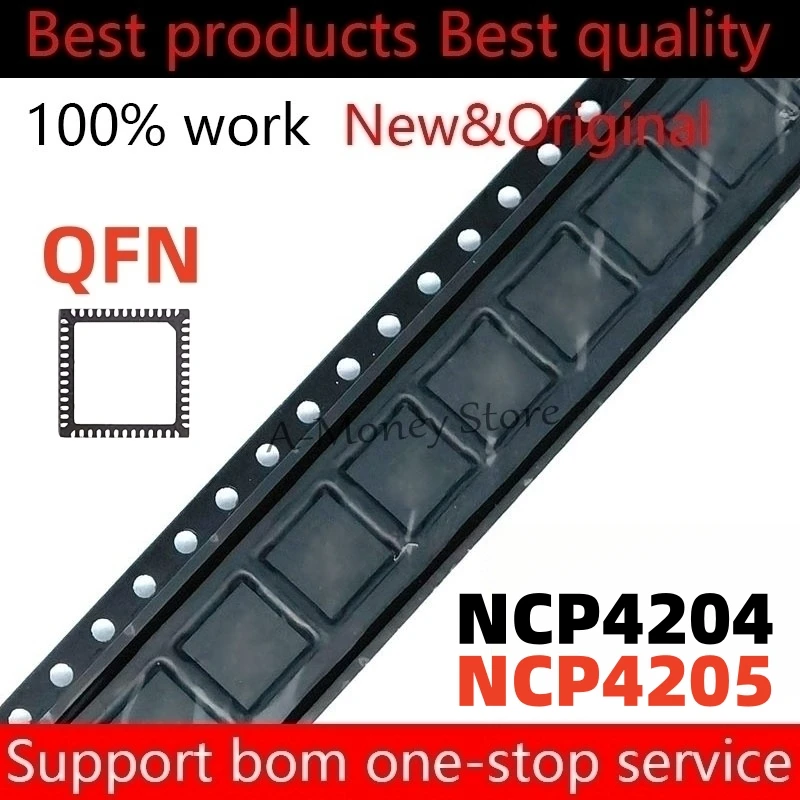 

(5pcs)NCP4204 NCP4204MNR2G NCP4205 NCP4205MNR2G QFN-52