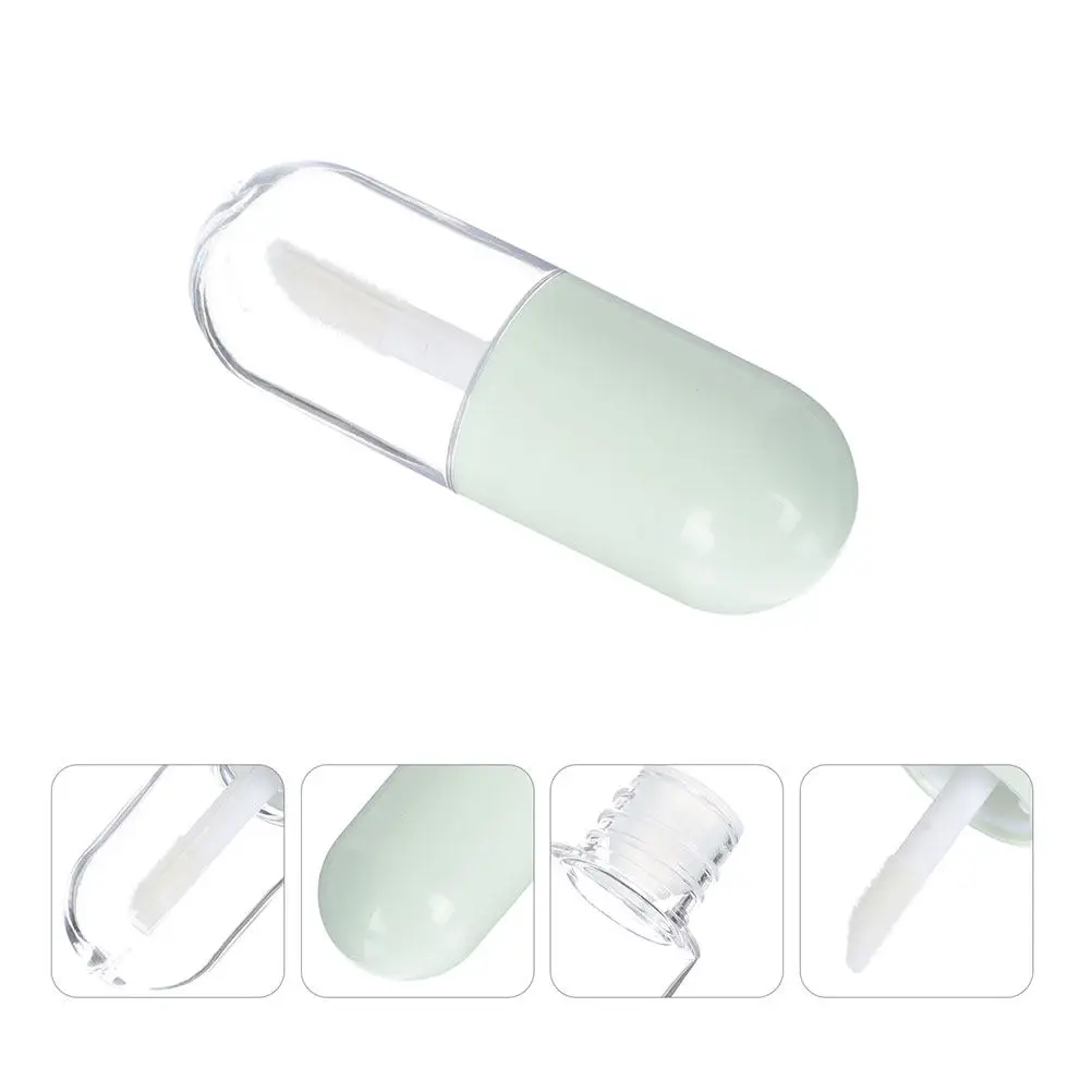 8 botellas de brillo labial transparentes, envases vacíos para brillo labial DIY, bálsamo labial, colorete líquido, artículos de viaje