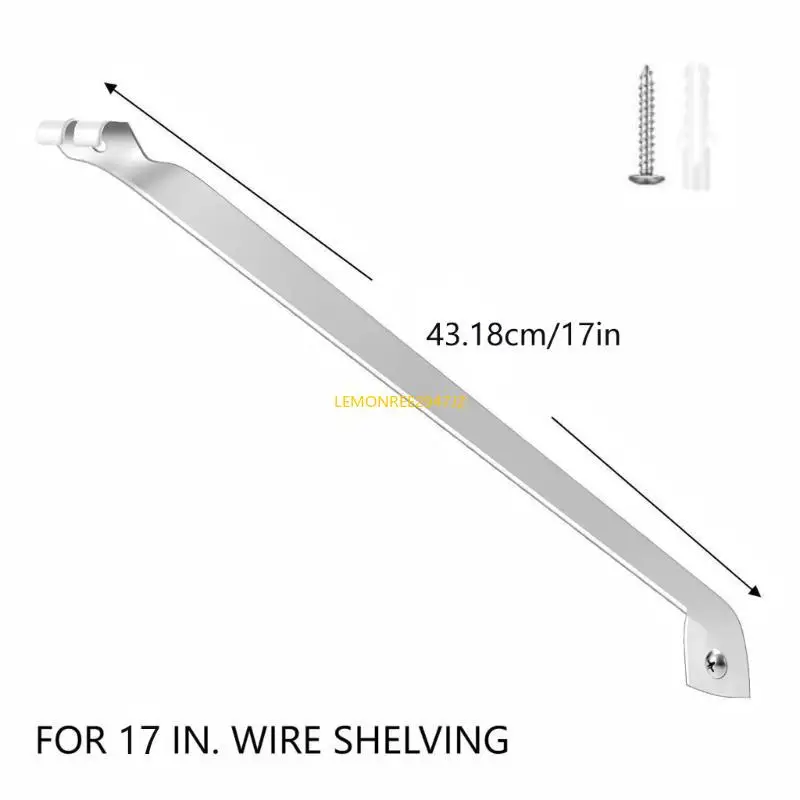 

63HA 6Pieces Closet Wire Shelf Brackets Convenient for Home Storage Solution