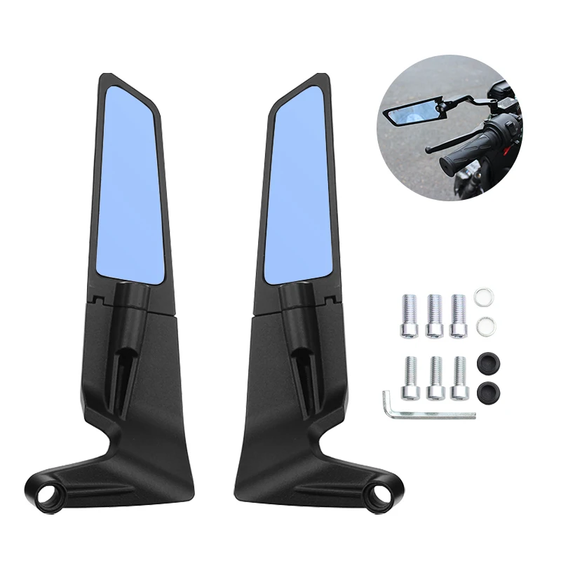 Motorcycle Rearview Mirror Wings Rearview Mirror Rotatable Aluminum Alloy Side Mirrors 8/10mm Motorcycle Universal Accessories image 2