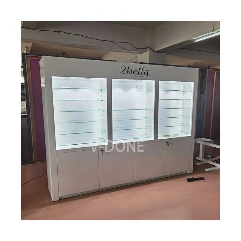 

custom.Wooden Glass Display Optical Shop Eyewear Store Accessories-Floor Standing Mirror Showcase Cabinet Design