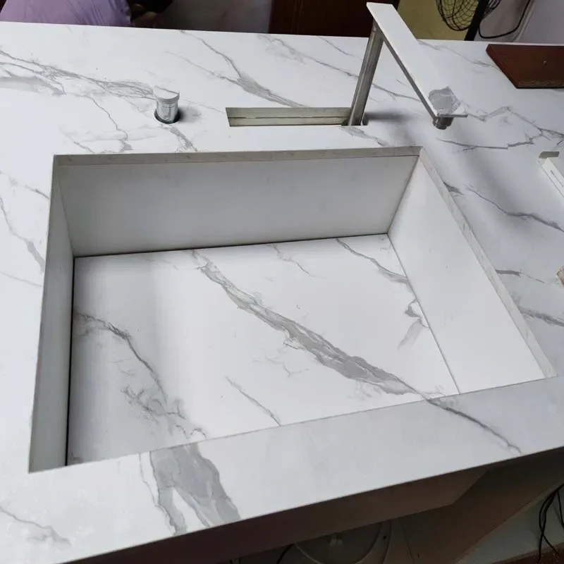 

Shimadai Invisible Electric Lifting Sink Lifting Faucet Rock Slate Invisible Sink, Cabinet Insulated Touch Countertop