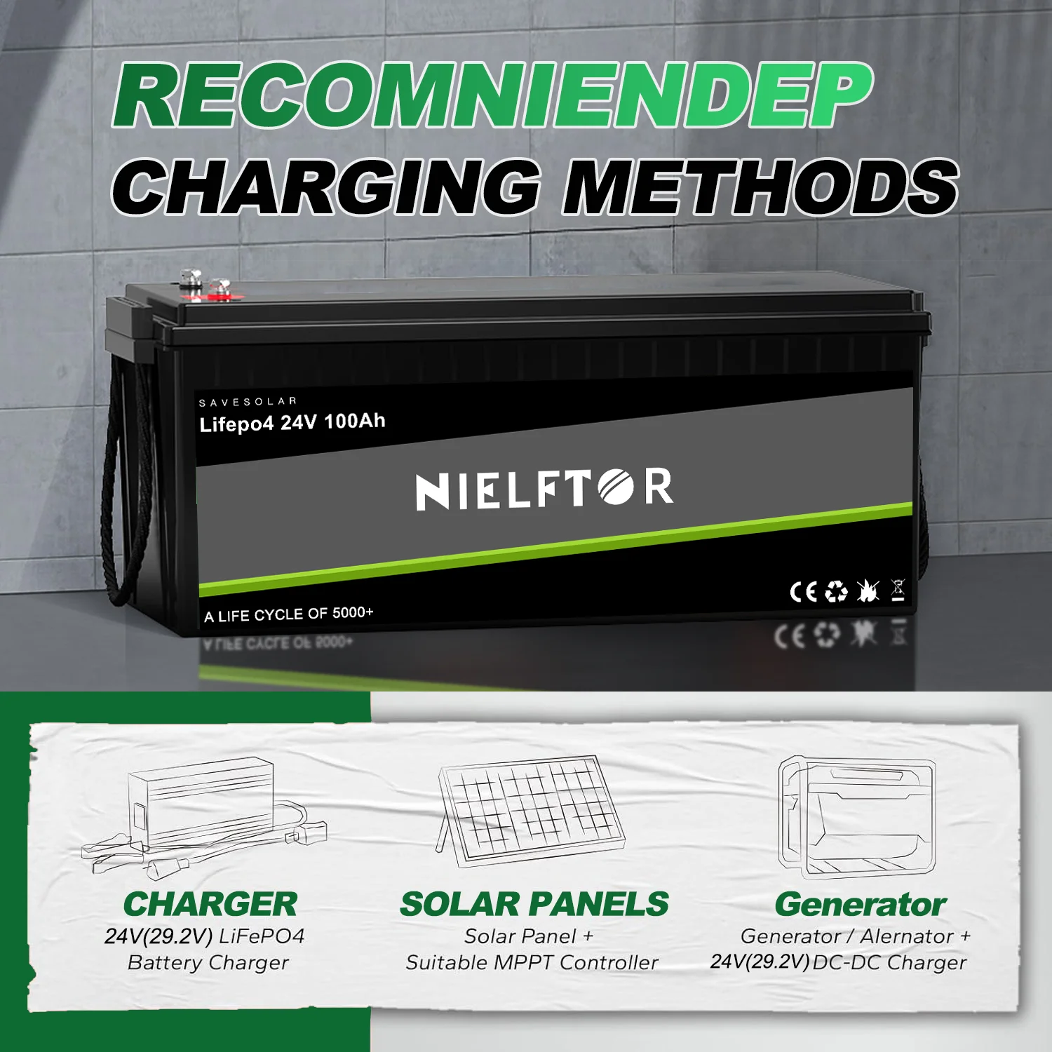 EU Stock 12V 24V 48V 100Ah 200Ah 300Ah LiFePO4 Battery Pack Grade A 6000+ Cycles RV Golf Cart Boat Solar Lithium Battery No TAX
