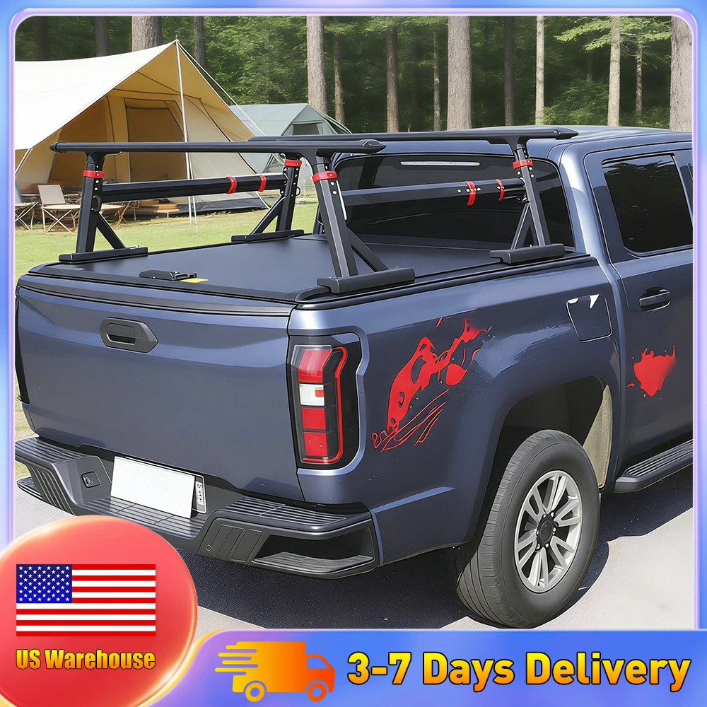 

Height Adjustable Extendable Truck Ladder Rack Aluminum Alloy 800 LBS Capacity Universal Truck Bed Cargo Rack for Pickup Ford F